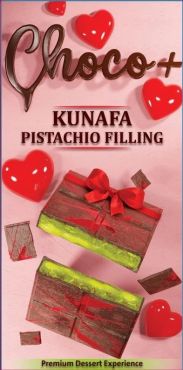 Choco+ Celebration Pistachio Kunafa Milk Dubai Chocolate Bar 200G
